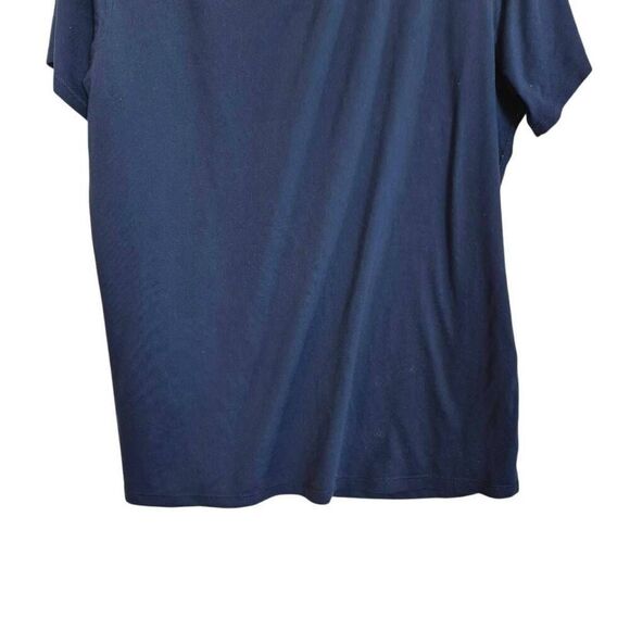 Athletic Works Women's Navy Poly/Spandex V-Neck Short Sleeve T-shirt - Picture 7 of 9